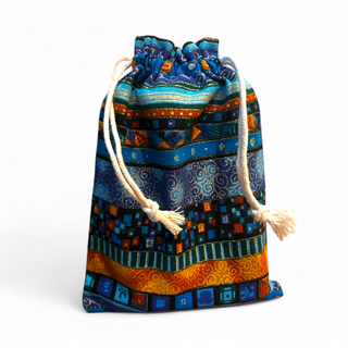 Indigo cotton pouch