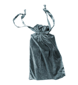 XL Silver Velvet Pouch
