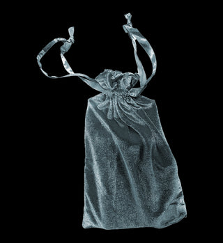 XL Silver Velvet Pouch