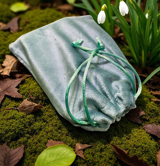 Aqua velvet pouch