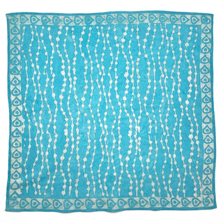 Block-printed Lagoon Reading Cloth