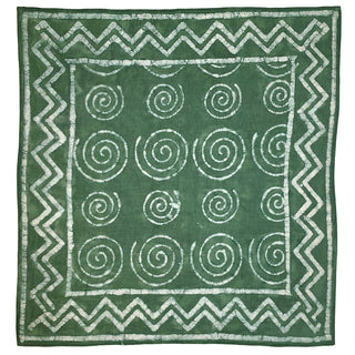 Block-printed Green Reading Cloth