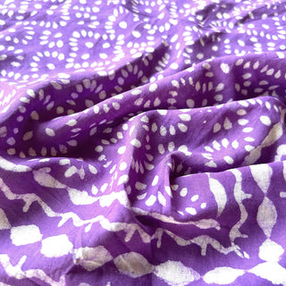 Block-printed Purple Reading Cloth