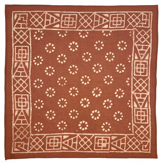 Block-printed Sienna Reading Cloth