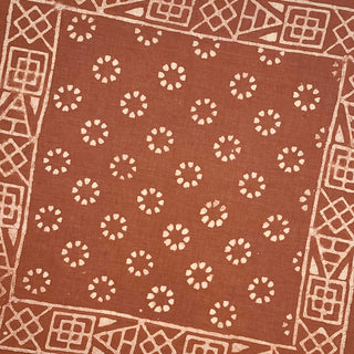 Block-printed Sienna Reading Cloth