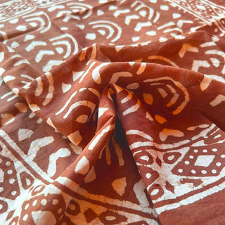 Block-printed Sienna Reading Cloth