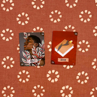 Block-printed Sienna Reading Cloth