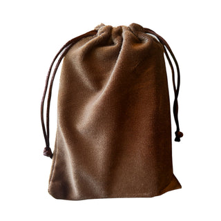 Coffee velvet pouch