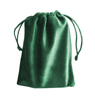 Emerald velvet pouch
