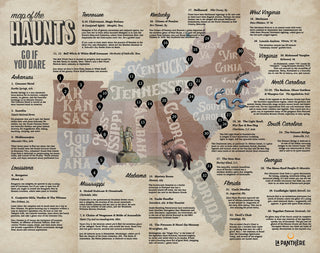Ghost Hunter's Travel map and Passport HAUNTS
