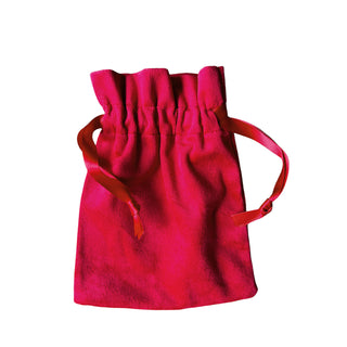 Red velvet pouch