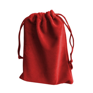 Red velvet pouch