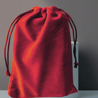 Red velvet pouch
