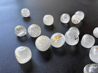 Quartz rune stones