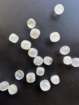 Quartz rune stones